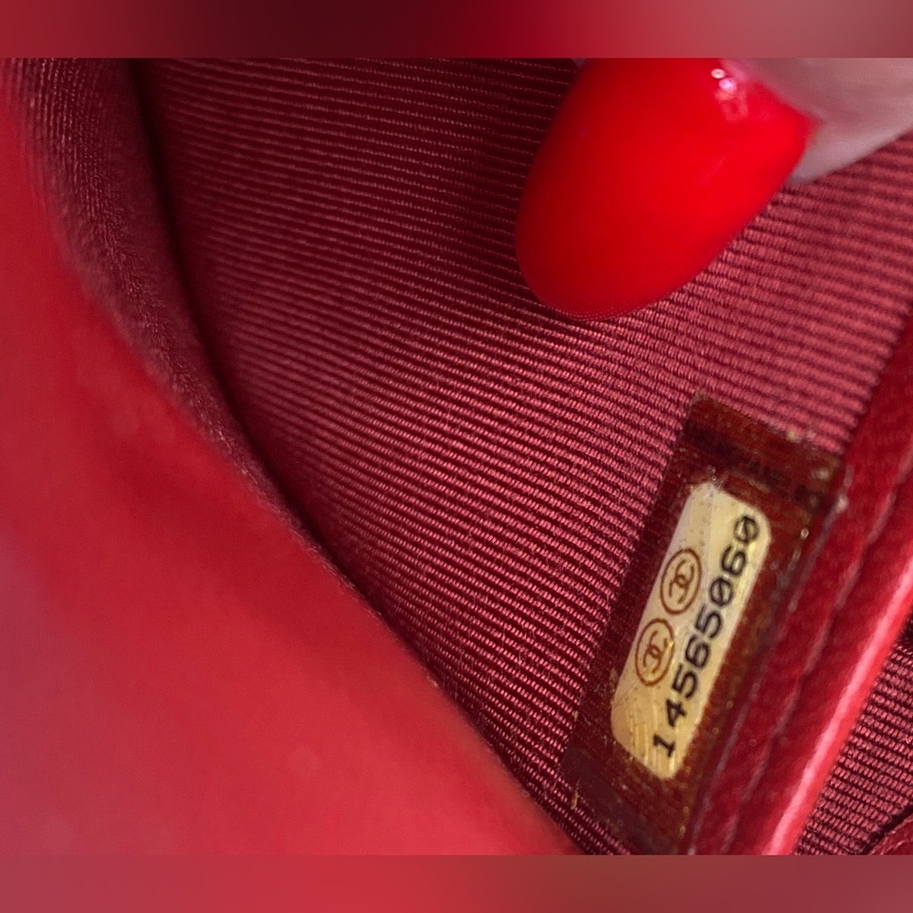 Chanel Quilted Red Wallet with Silver Logo - Picture 8 of 15